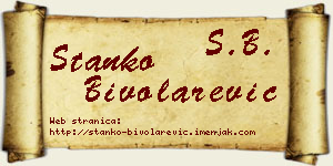 Stanko Bivolarević vizit kartica